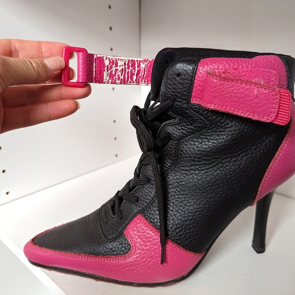 Vintage Heeled Sneaker Ankle Boots - Picture 4 of 7